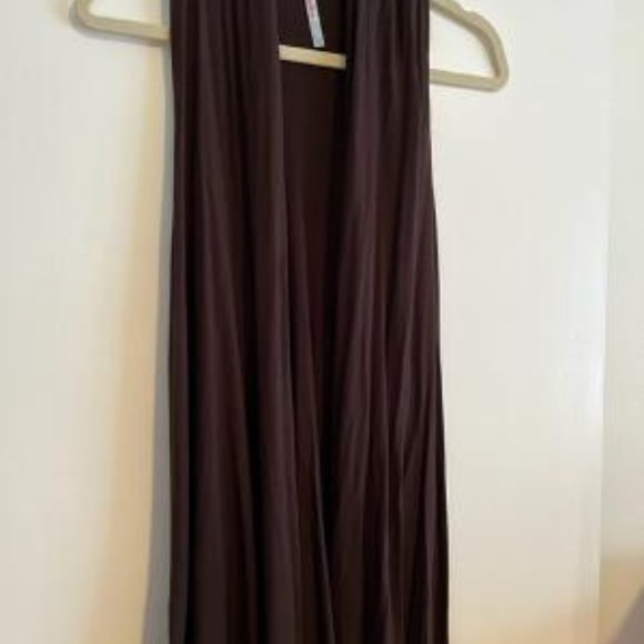 Chocolate Brown Tunic Vest, Size Small - Picture 1 of 4
